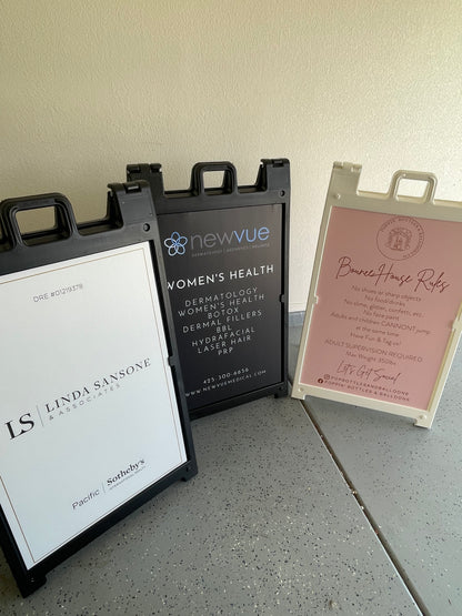 A-Frame Signs / Sandwich Boards - PR Designs, LLC